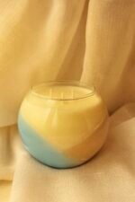 Tricolor Harmony in Round Glass Bowl - Image 2